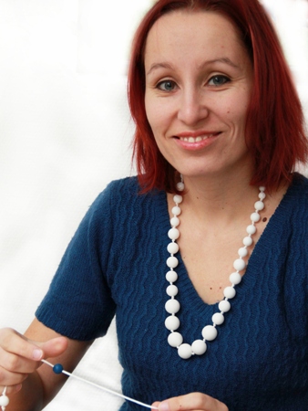 collier de dentition en perles en silicone, pour bb maman et enfant, cre par Elyce